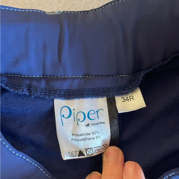 SmartPak Piper Blue Suede Full Seat Breeches sz 34R - Picture 7 of 10